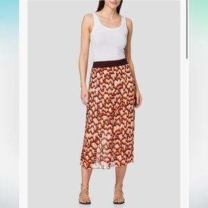 Scotch & Soda x Anthropologie Pleated Printed Midi Skirt